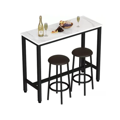 Barra Comedor Cuarzo Blanco Calacatta 140x70x110 cm 5