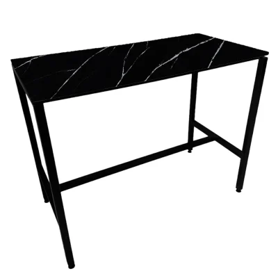 Barra Comedor Cuarzo Negro Marquina 140x70x110 cm 3