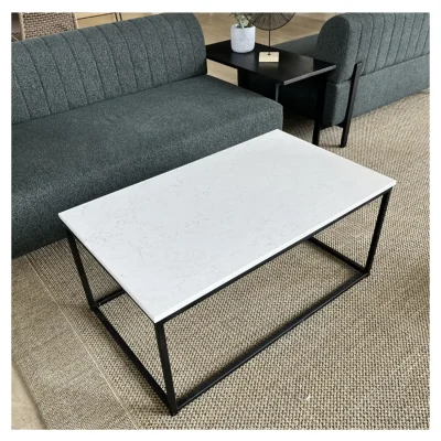 Mesa de Centro Cuarzo Blanco Carrara 100x60 cm3