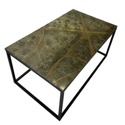 Mesa de Centro Mármol Exótico Green Rain Forest 100x60 cm1